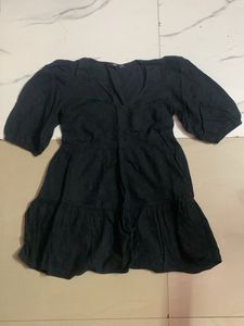 Black Puff Sleeve Dress