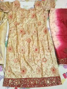 Golden and Mehroon Suit