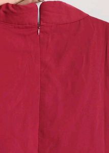 Burgundy Ruched Sleeve Top