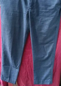 Blue Plaid Dress Pants