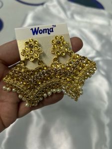 Woma Gold Tone Dangle Earrings