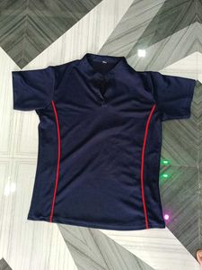Navy Blue Athletic Polo