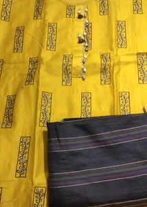 ❣️ Mustard And Brown Dupatta Set