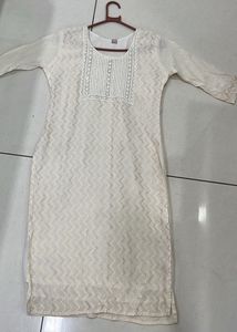 White Embroidered Kurta Set