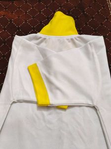 White &amp; Yellow Polo Shirt