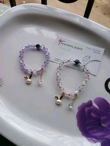 Beaded Bunny Charm Bracelet
