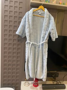 Cozy Blue Plush Robe