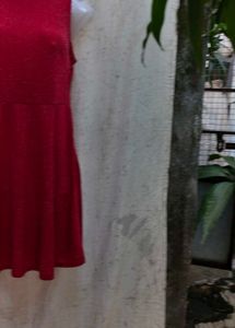I. Red Fit &amp; Flare Dress