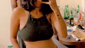 Round Neck Olive Crop Top