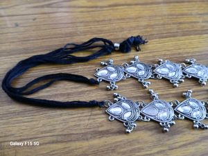Oxidised Kundan Set