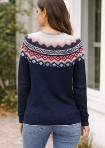 Stylish Patterned Knit Sweater