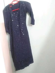 Navy Blue Sequin Dress