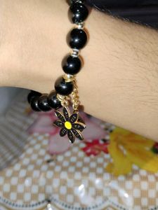 Black Beaded Bracelet