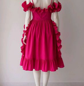 Magenta Ruffle Dress