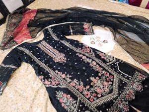 Elegant Embroidered party wear Kurta Set