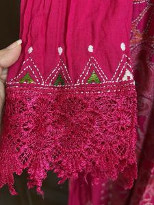 Pink Embroidered Kurta