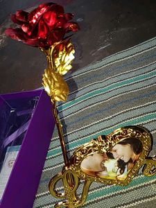 Artificial Love Frame Rose With Stand