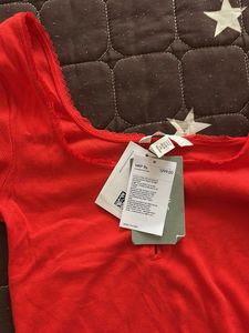 Red Button-Up Top