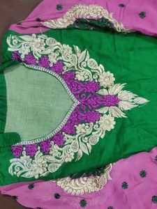 Green Embroidered Kurta