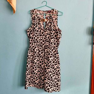 Chic Animal Print Mini Dress