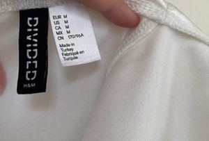 H&amp;M White Corset Tank Top