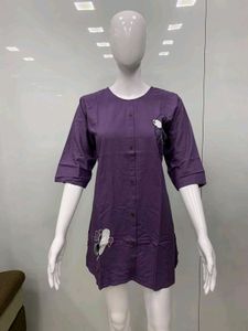 Purple Embroidered Tunic
