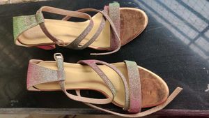 Multi Colour Party Wear Block Heels