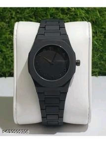 Sleek Black Arabic Numeral Watch