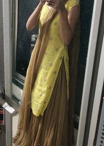 yellow and brown sharara Set
