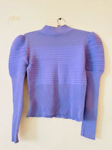 Lilac Puff Sleeve Top