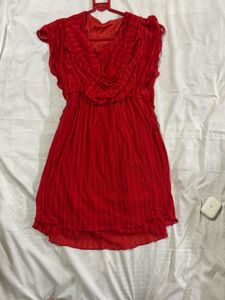 Red Ruffle Dress