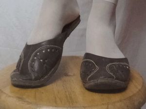 Brown Leather Flats