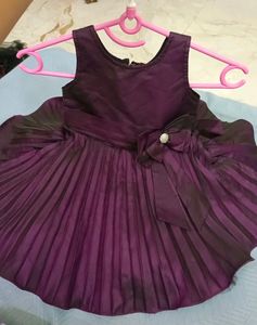 Fluffy Grape Color Frock