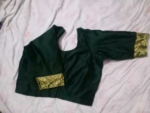 Elegant Green &amp; Gold Saree