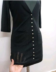 Button-Down Knit Dress