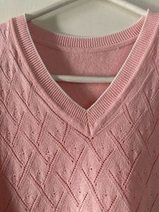 Pink Knitted Vest