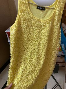 Yellow Party Wear Top