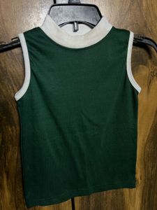 Green Crop Top