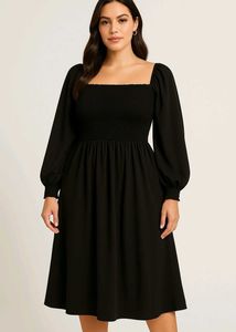 Elegant Black Long Sleeve Dress