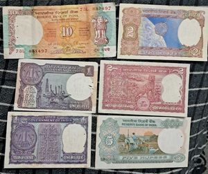 UNC Vintage nostalgic Indian Bank Notes
