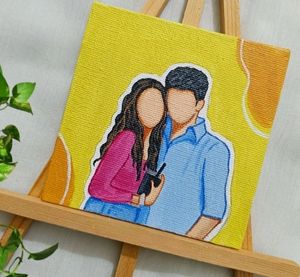 Couple Painting With Stand