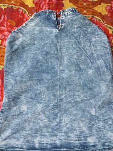 Denim Lace Halter Top