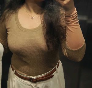 A Brown Body Fit Top