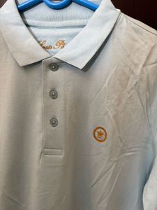 Louis Philippe Men’s Blue Polo T-Shirt