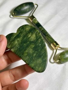 Face Massager Jade Roller And Gua Sha 💚