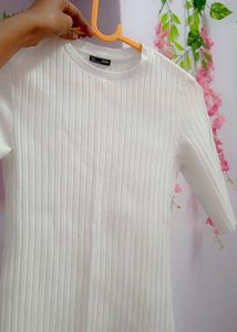 Zara White Knit Top