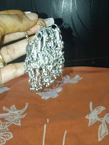 Silver Jhumka Earrings