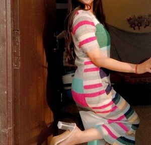 Colorful Knit Dress
