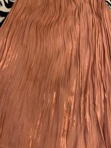 ZARA Metallicpleated skirt with free black Wrap T