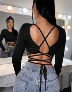 Y2K Backless Crop Top